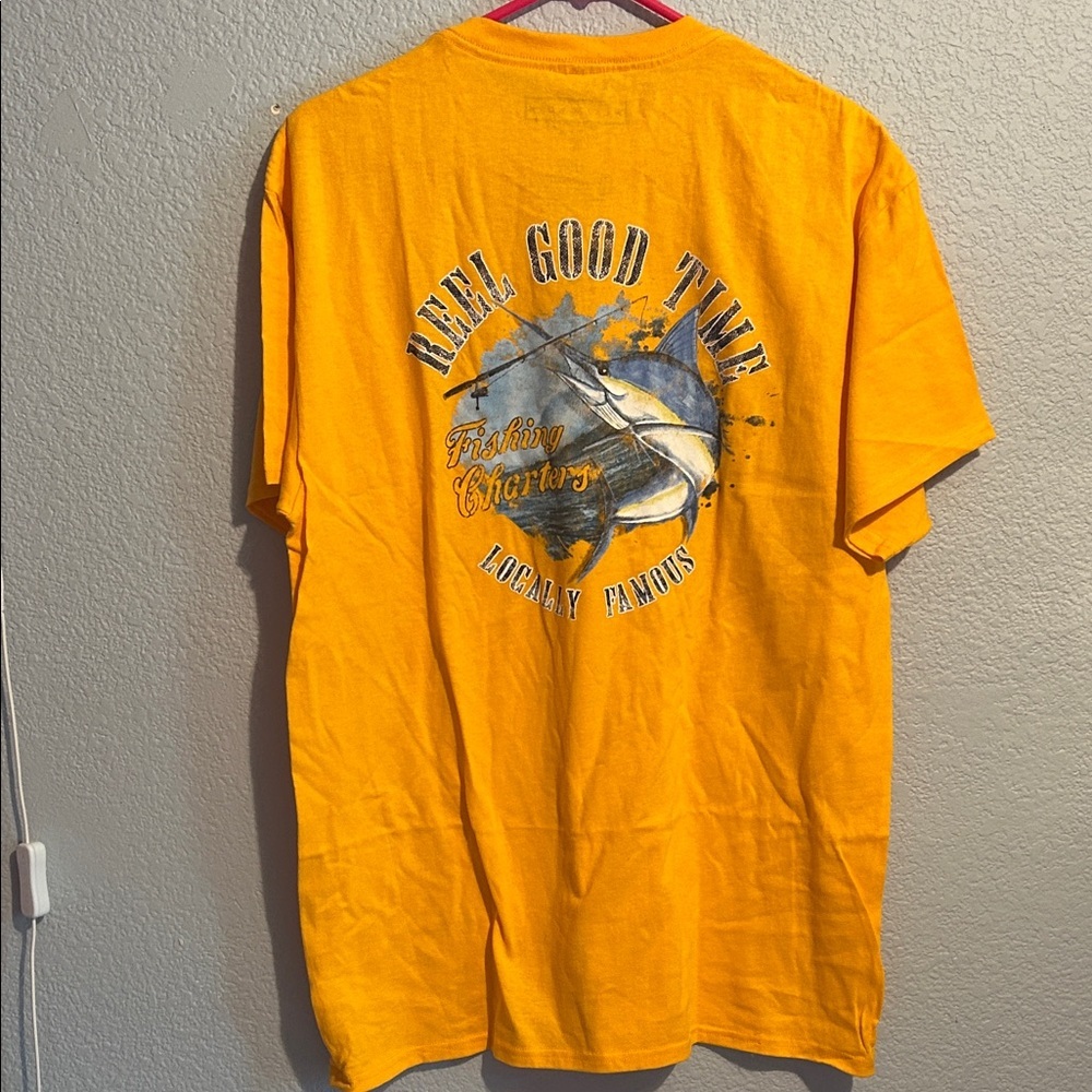 Yellow Graphic Fishing Shirt - Picture 4 of 5